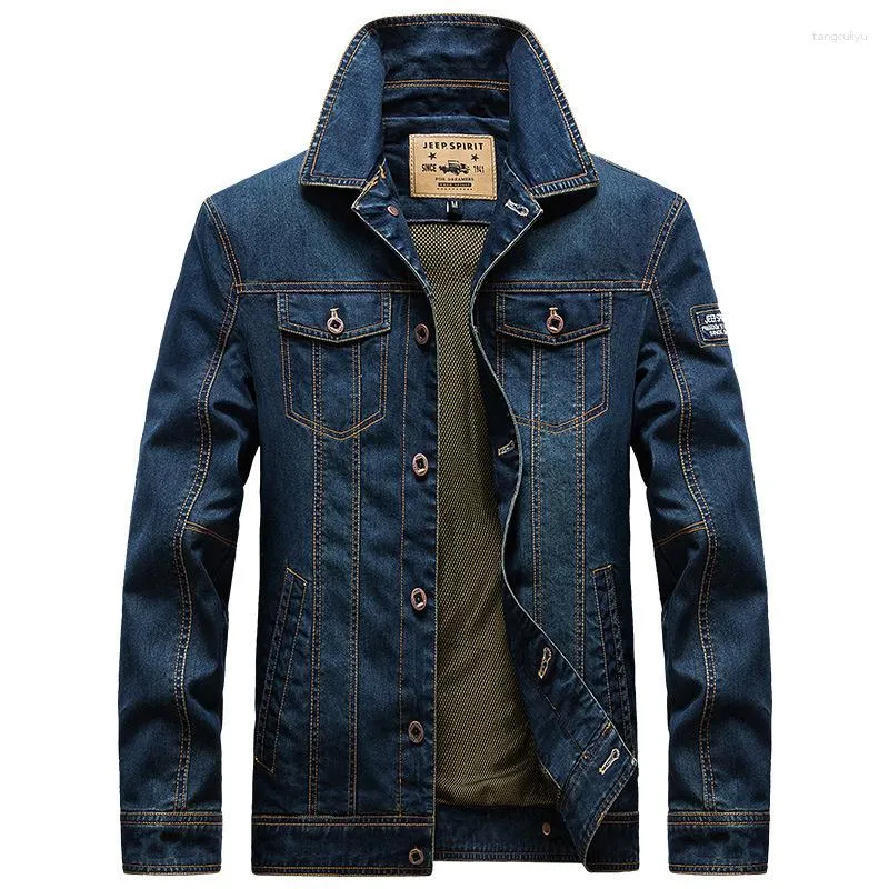 Jackets de jaquetas masculinas Jaqueta jeans Men Men Vintage Streetwear Mens e casacos casuais Jeans de Windbreaker de alta qualidade Tamanho masculino M-4xl