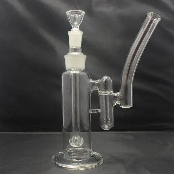 Double Chambered Glass Hookahs Bong with Detachable Showerhead Downstem