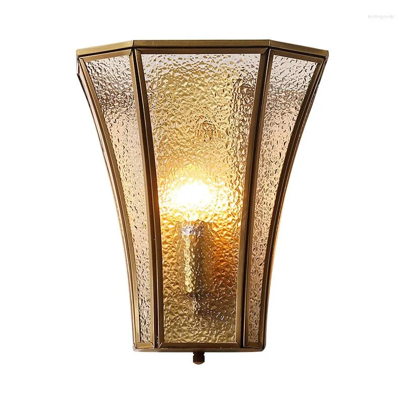 Lampa ścienna vintage retro prawdziwy miedziany styl amerykański sconce przemysłowy dekoracje sypialni sypialnia nocna oprawa oświetlenia E14 LED