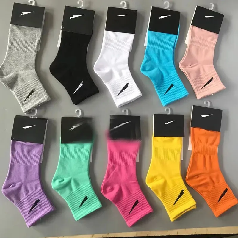 Mens socks tech fleece designer colorful womens socks candy color breathable sweat wicking couple socks NK print