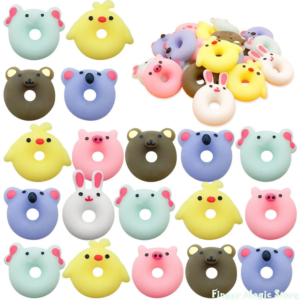 Dekompression Spielzeug 20/50pcs Mini Kawaii Tier Donut Mochi Squishy Toys Party bevorzugt Squishies Treasure Box Preise Kinder Klassenzimmer Geschenke Mädchen Jungen 230817