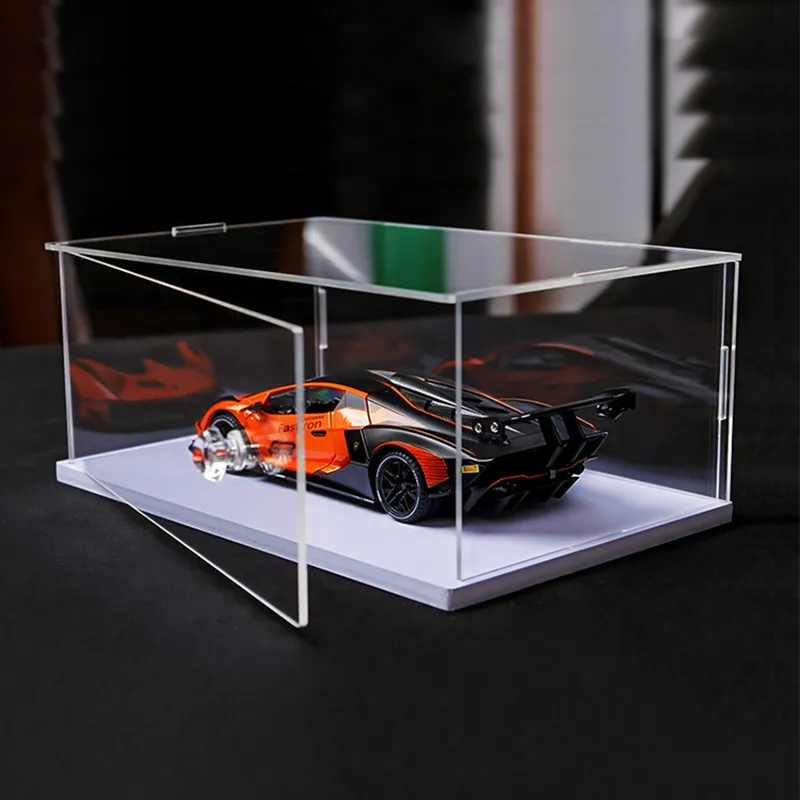 Nyhetsartiklar Akryl Display Case w/H Door Countertop Organizer Dammtät utställning för figur/Toy/Collectibles/Gundam/Car/Model/Lego/BlindBox 230817