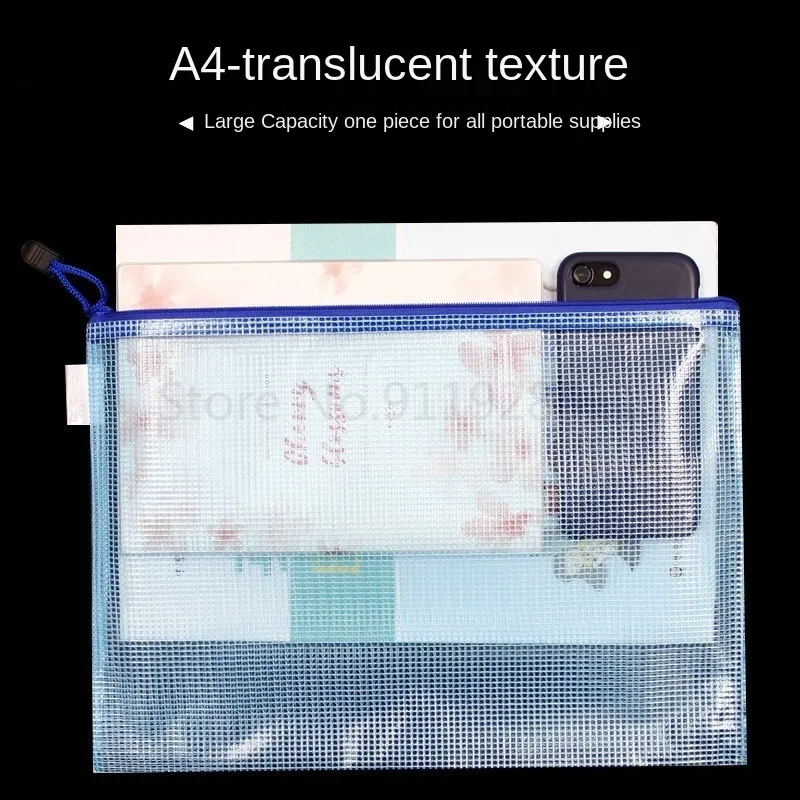 Carteras De Plástico A4 Con Cremallera Bolsas Ziplock De Malla De