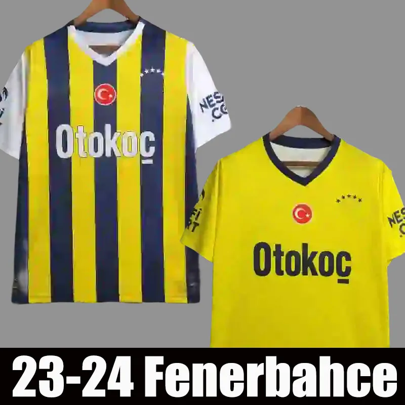 23 24 Fenerbahce Mens Soccer Jerseys dzeko Crespo arda Guler Kahveci Joao Pedro Batshuayi Szalai 2023 2024ホームアウェイフットボールシャツキット