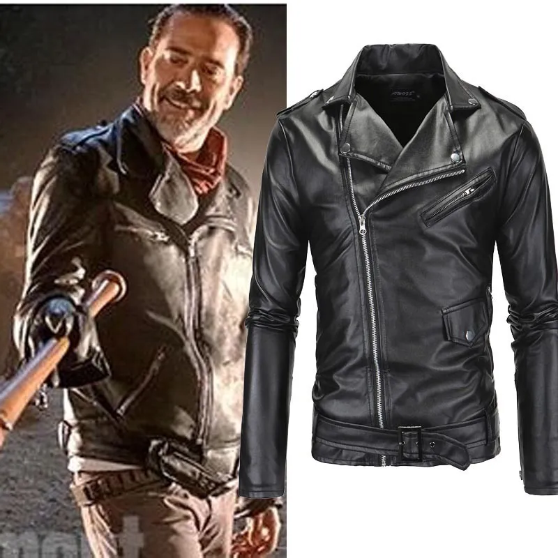 Men's Jackets Film The Walking Dead Negan Leather Jacket Men Casual coat XL-XXXL 230816