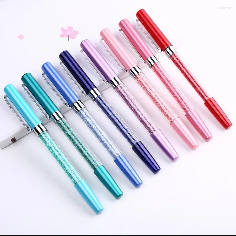 Diamond Crystal Rainbow Gel Pen Stationnery School Supply Office Accessoire Coup Meutre Roller Roller Rollerball Gold Rose Blue Black