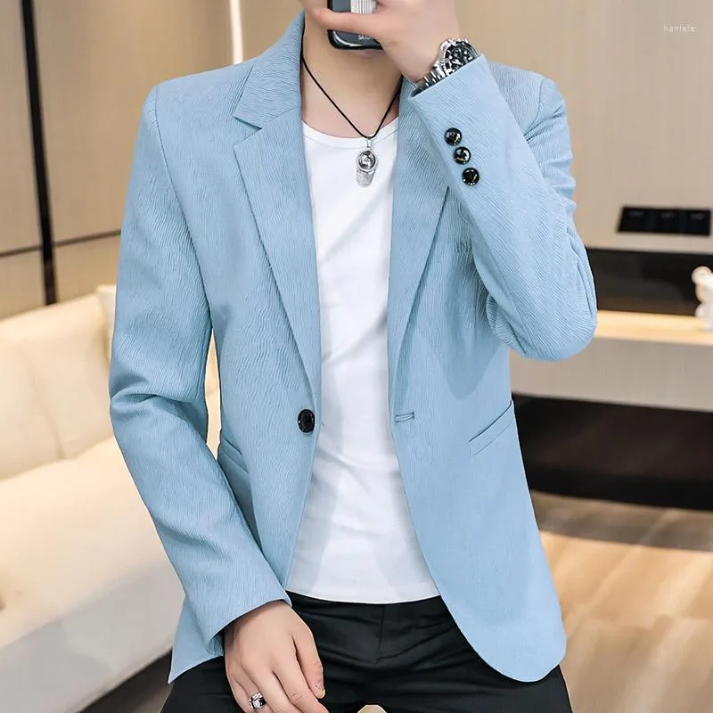 Plus Size Mens Slim Fit Spring Suit Casual Jackets For Men For