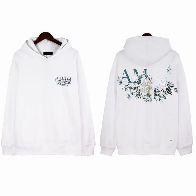 2023 blommor hoodie mens hoodies tröjor designer för män huva tryck hip hop kvinnor pullvoer länge ärm lös jogger kvinnors toppkläder vit svart