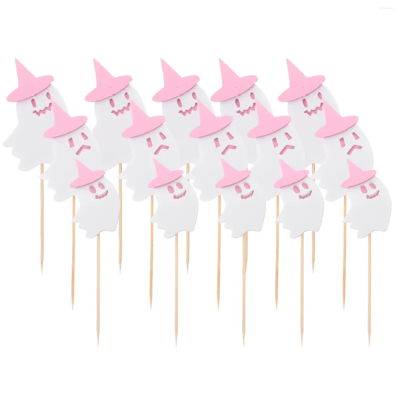 Einweg -Besteck 15 PCs kreative Cupcake Inserts Paper Dessert Topper Halloween Dekorationen Grüße Party Requisiten Lebensmittel Picks