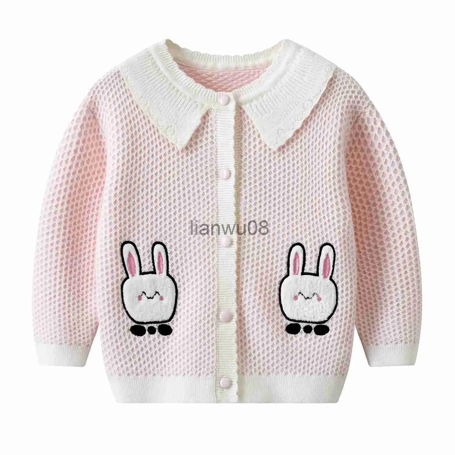 Pullover Spring New Kids Girls 'Clothes Baby Outfits Sticked Cardigan Sweaters Coats For Children Girls' Tyg 1: a Baby Födelsedagströjor X0818