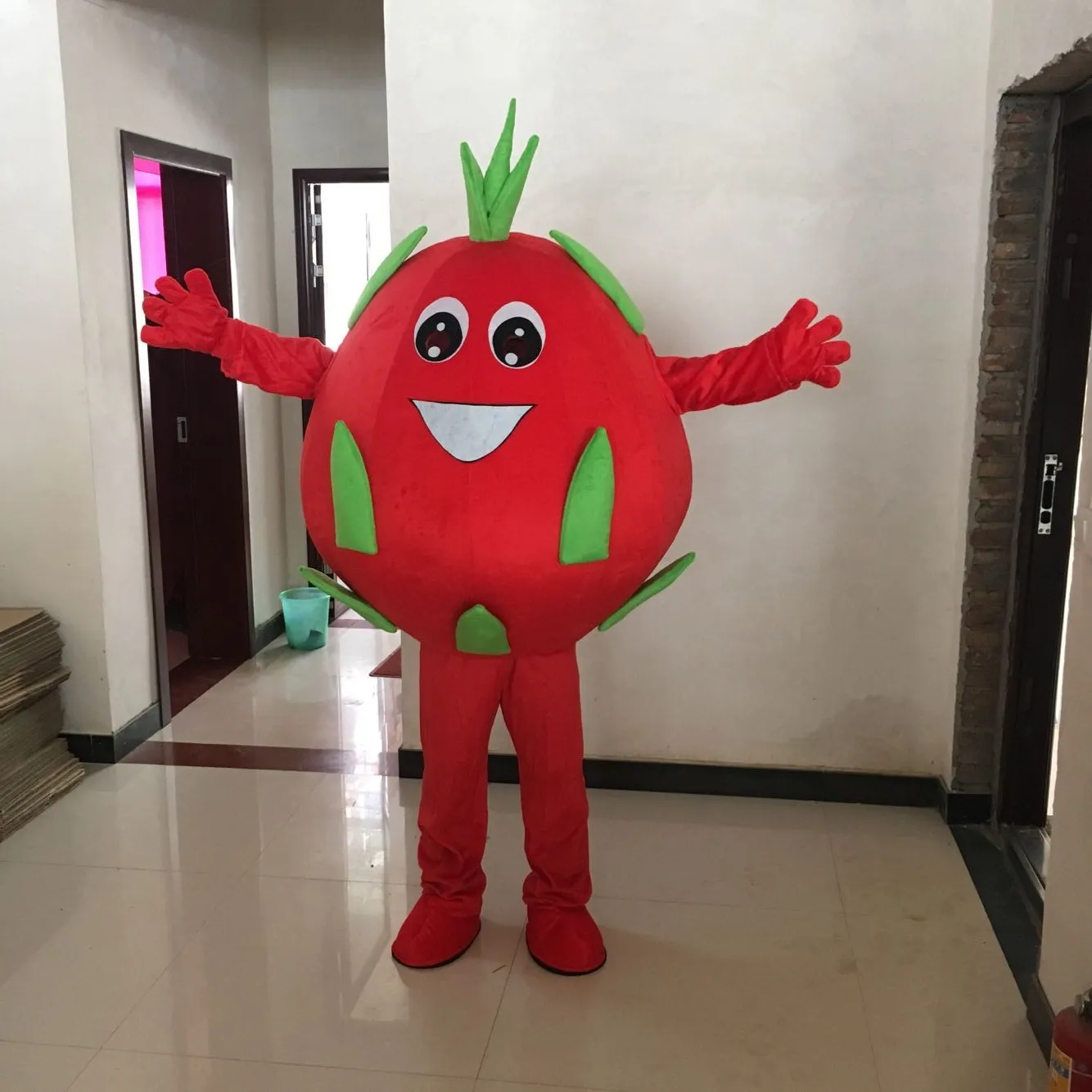 Fruit pomme Pitaya pêche ananas mascotte Costume carnaval dessin animé personnage costume publicité fête Costume
