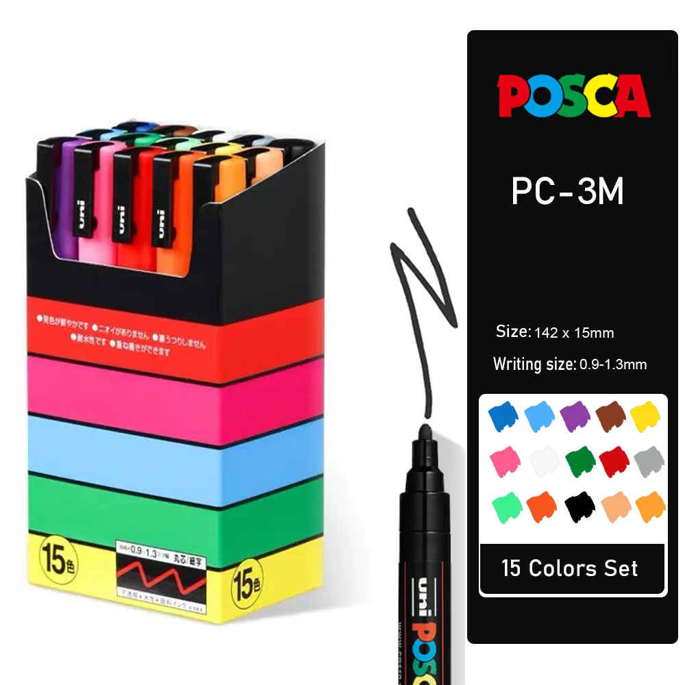 Wholesale Painting Pens Japan UNI POSCA Markers Pen Set PC1M PC