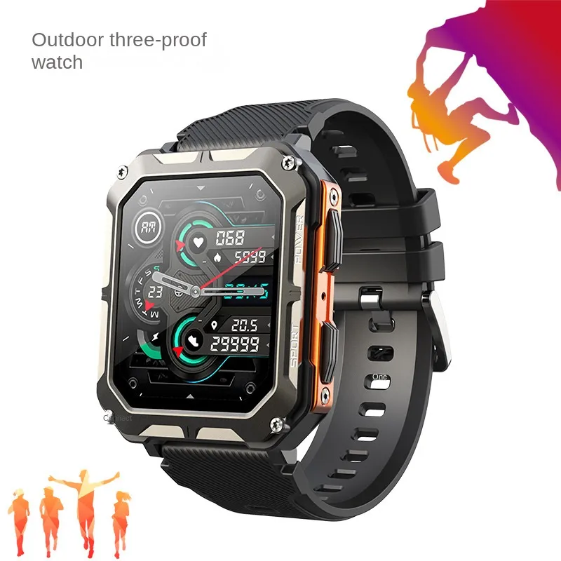 Três prevenção C20Pro SmartWatch 1.83 Bluetooth Chamada Exercício Bracelet Freqüêveis e Lembrete de Informações sobre Oxigênio do Sangue