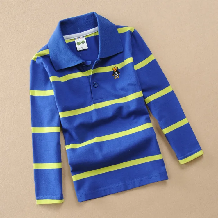 Spring Childrens Striped Striped Golf Shirts Outfits For