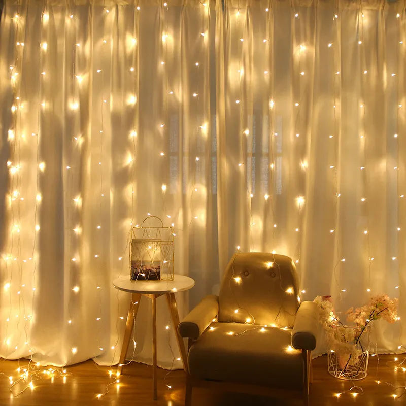 3M Christmas Ornament LED Fairy String Curtain Lights Garland Festoon Christmas Decor for Home New Year 2023 Xmas Navidad