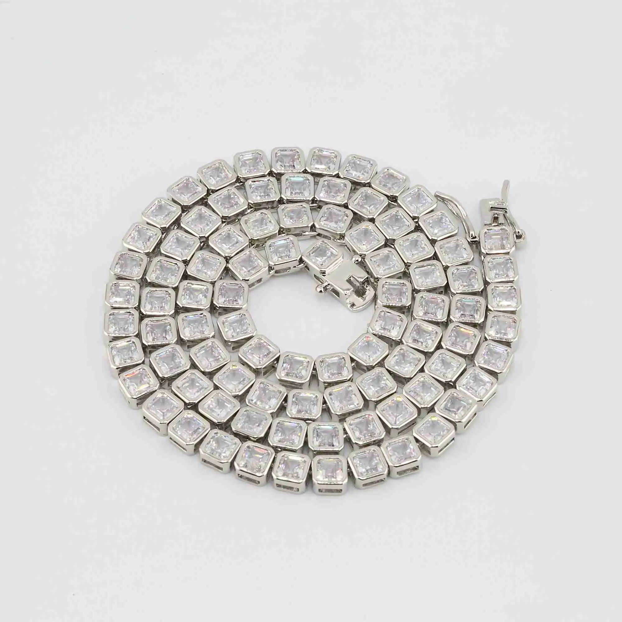 Selling Luxury Men's Urban Jewelry Iced Moissanite Diamond 4*4 925 Sterling Silver 925hip Hop Rapper Jewelry Necklace