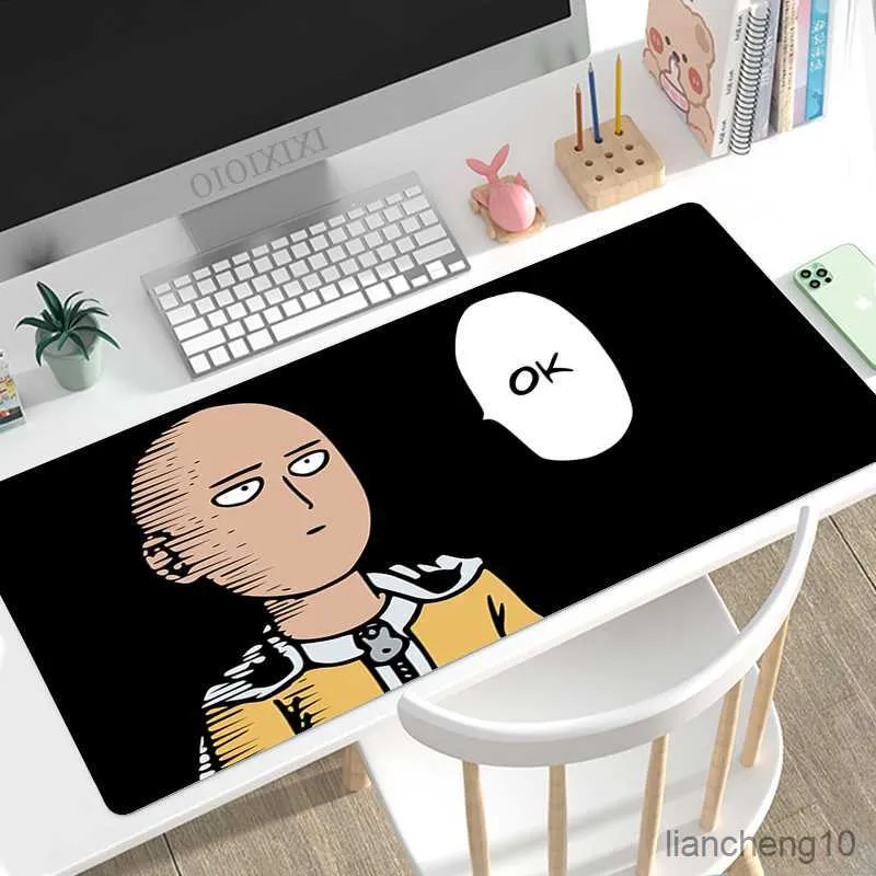 Mauspads Handgelenk Anime One Punch Man Maus -Pad XL Großer Mousepad xxl Mousepads Schreibtischmatten Büro Naturkautschuk Computer Mäuse Pad Maus Matte R230823