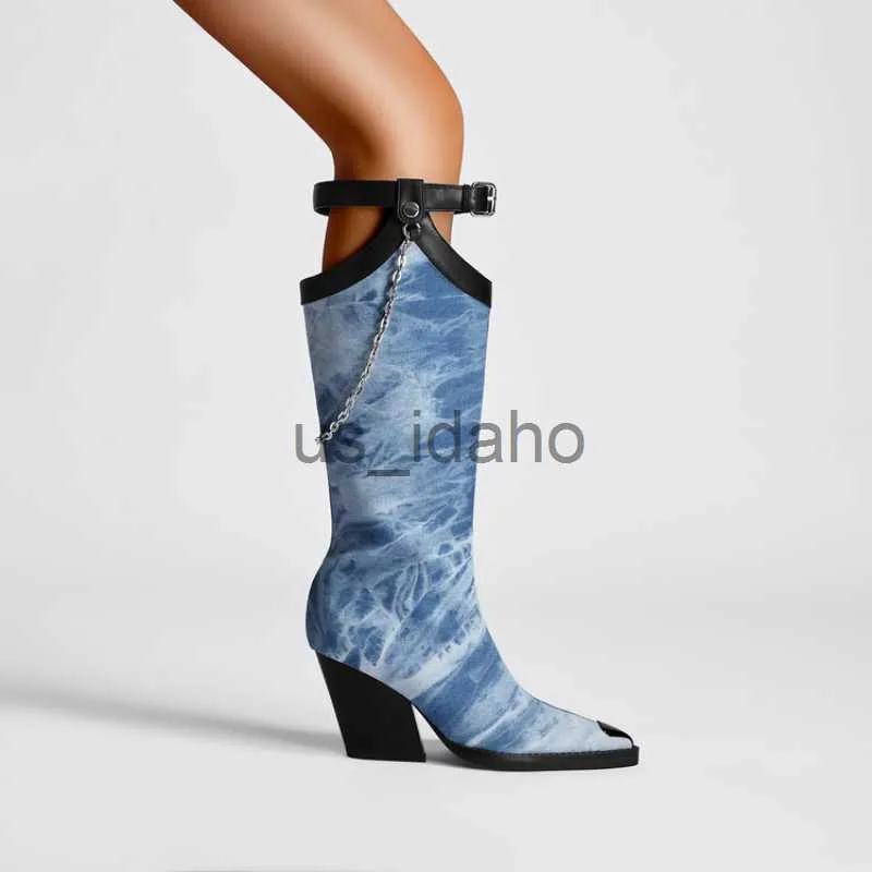 Buty jesienne grube obcasy wysokie obcasy wysokie buty duże duże rozmiary 35-46 Wodoodporne spodnie platformowe nowe Fłasowanie Buty Buty Buty Kobiety J230818