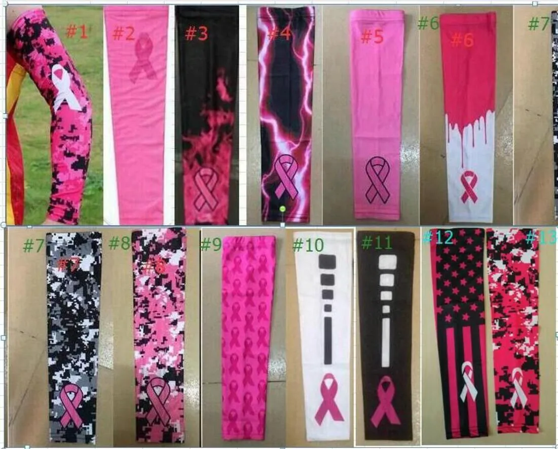 Bras de bras de bras Jeunes Adultes Cancer Cancer tailles de ruban de baseball Humidité Mécran de compression Bouchon de bras plus de 100 couleurs disponibles dans notre magasin