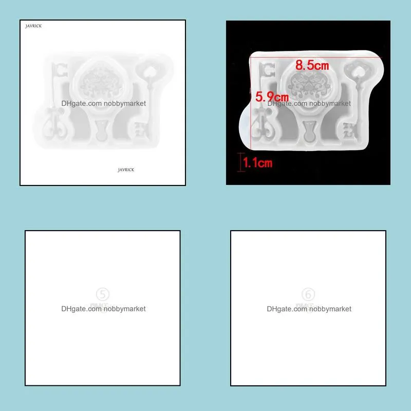 Andra epoxiharts Nyckel Låsform Sile Fondant Baking Smycken Chokladkaka Dekor Mold Drop Leverans Tools utrustning Otzoe