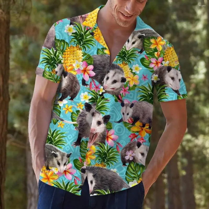 Camisas casuales para hombres hawaiian wear playa patrones de dibujos animados personalizados ropa de fiesta al aire libre