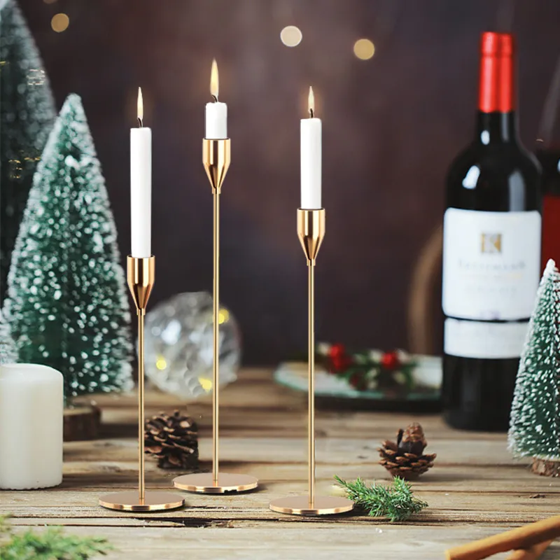Set Of 3 Gold Gold Christmas Candle Holders With... From Chaplin, $6.72 ...