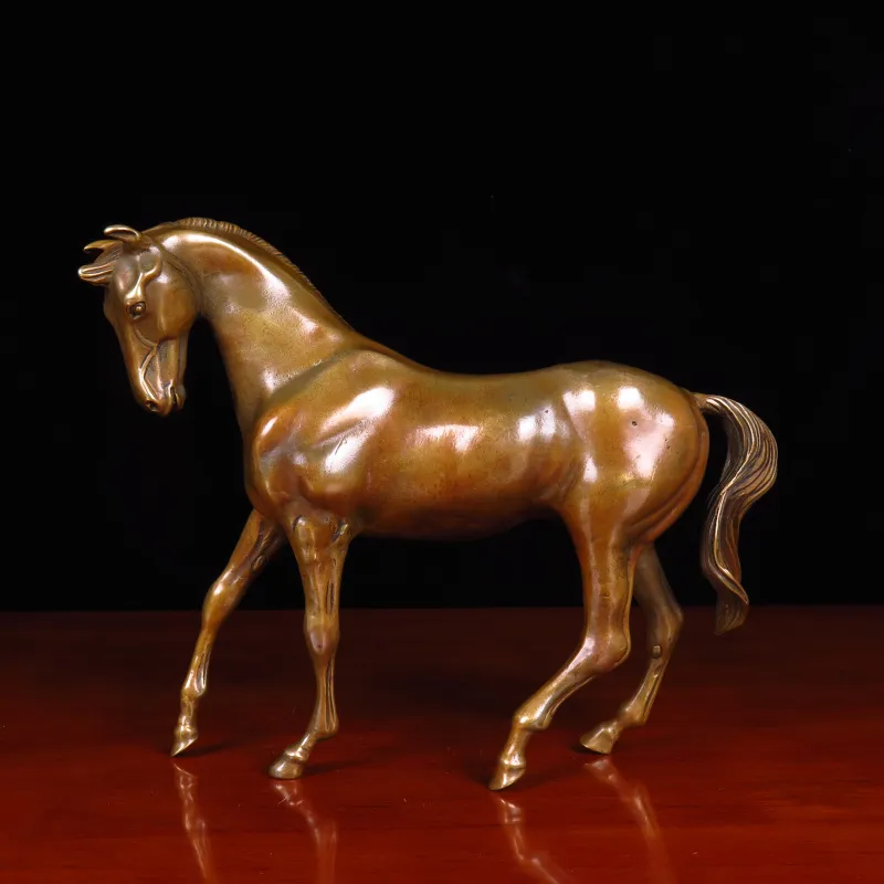 Dekorativa föremål Figurer Hem Copper Horse Ornament Zodiac Pure Win Instant Success Large and Small Living Room Office Decorations 230817