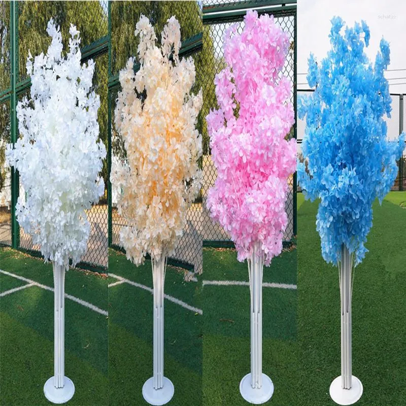 Decoratieve bloemen coderingsstijlen Artificial Party Decor Cherry Bloosom Tree Wedding Runner Aisle Road Lead achtergrond Achterboog Archway Guide