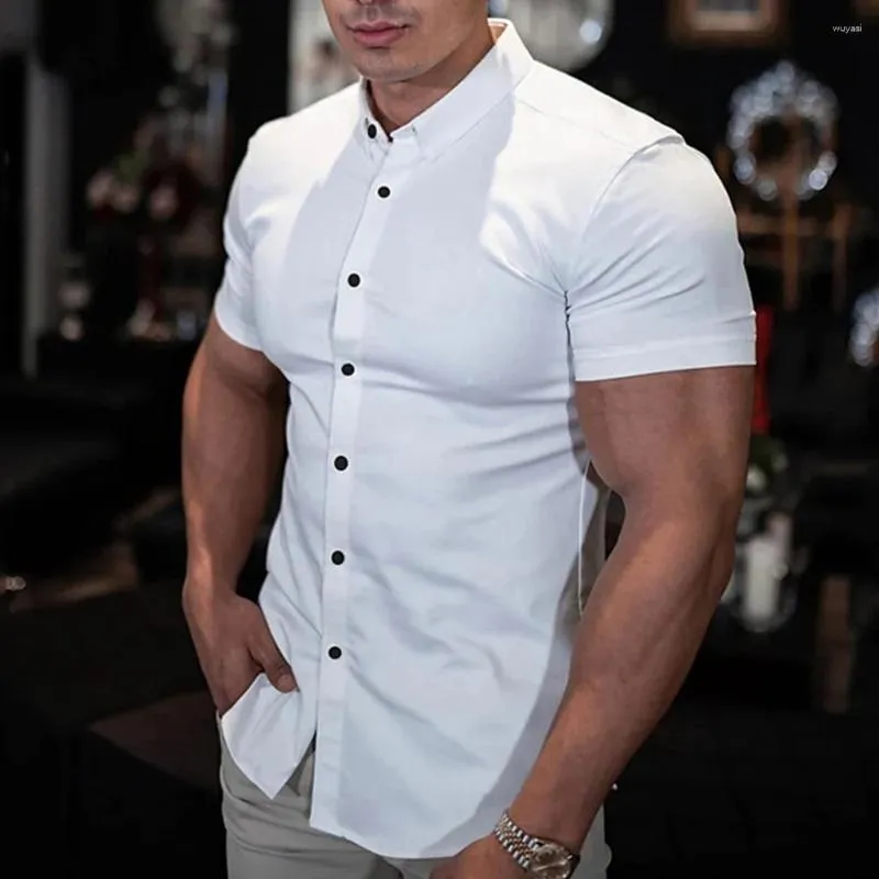 Mens pullover short sleeve dress cheap shirts