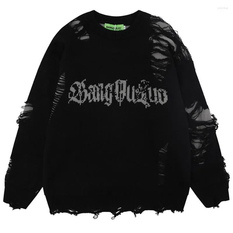 トップス KAMIYA Distressed Knit Pullover BLACK M KAMIYA Distressed Knit Pullover （BLACK） -FASCINATE