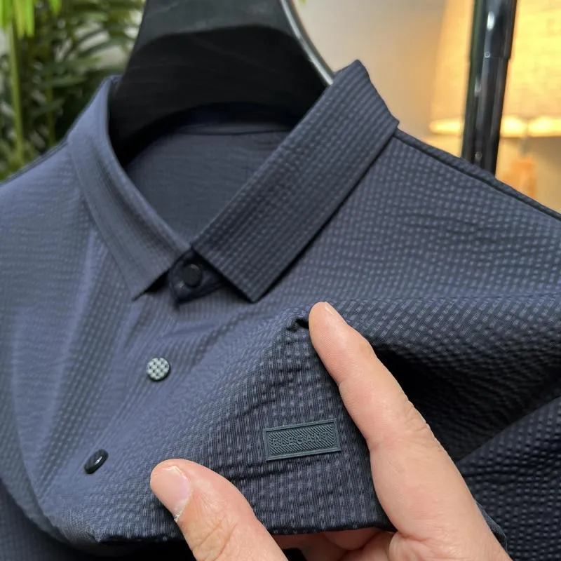Men's no button polo shirts cheap