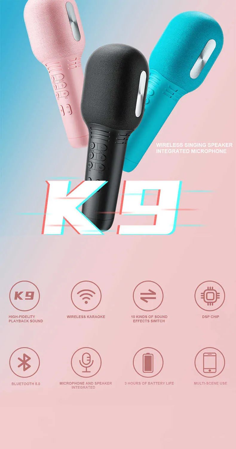 Mini microfono, microfono minuscolo, mini microfono karaoke per notebook  portatile del telefono cellulare Apple Iphone Sumsung Android (rosa)