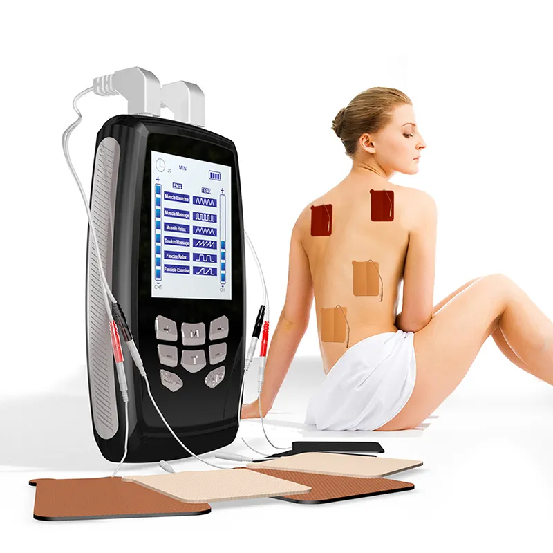 Autres articles de massage Tens Unit 12 Modes 16 Intensité Stimulation électrique Masseur Masser EMS Thérapie Relief Pain Masseur corporel Machine de soins de santé 230817