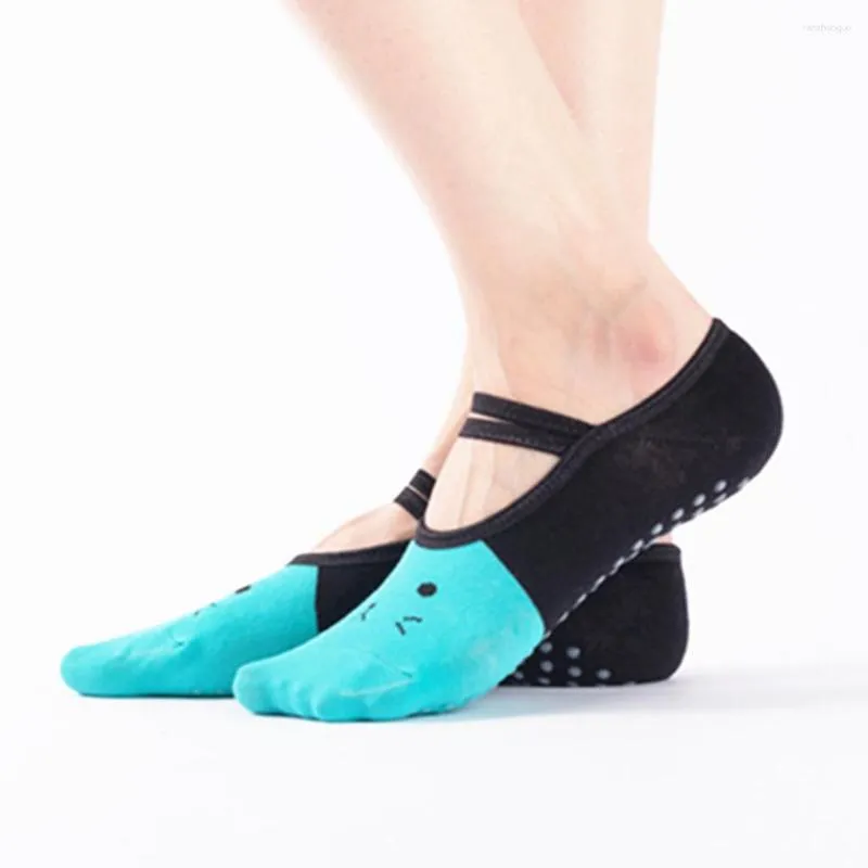 Kadın Socks Kadın Anti-Slip Silikon Slip Slip Olmayan Bayan Bale Dans Gym Fitness Pilates Çorap
