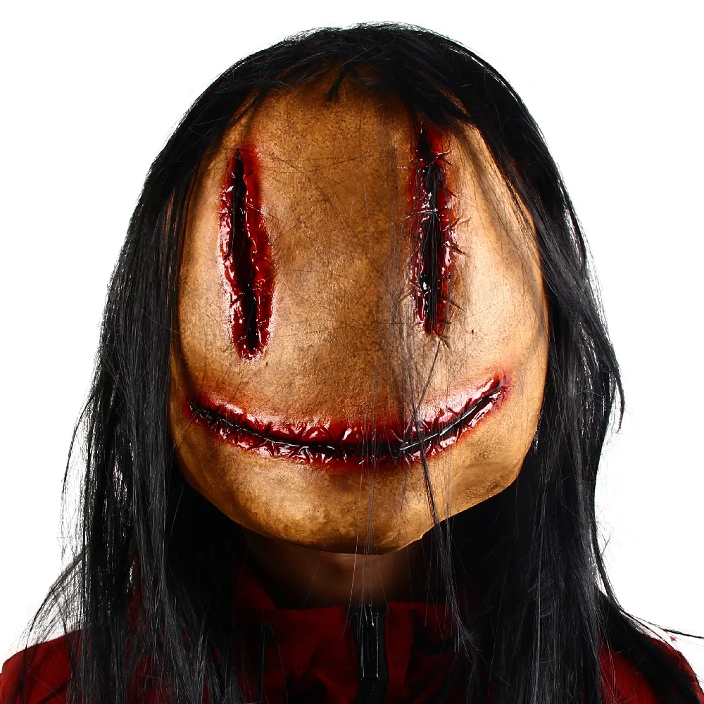 Maski imprezowe buźka twarz seryjna maska ​​przerażająca lateks pełny horror horror halloween cosplay rekwizyty 230817
