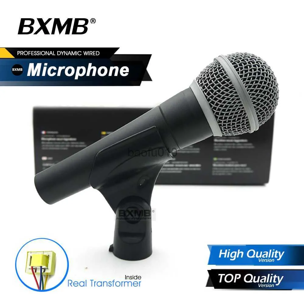Microphones Top/High Quality Professional 58LC 58S Wired Microphone SM Dynamic MIC med verklig transformator för Performance Karaoke Live Vocals HKD230818