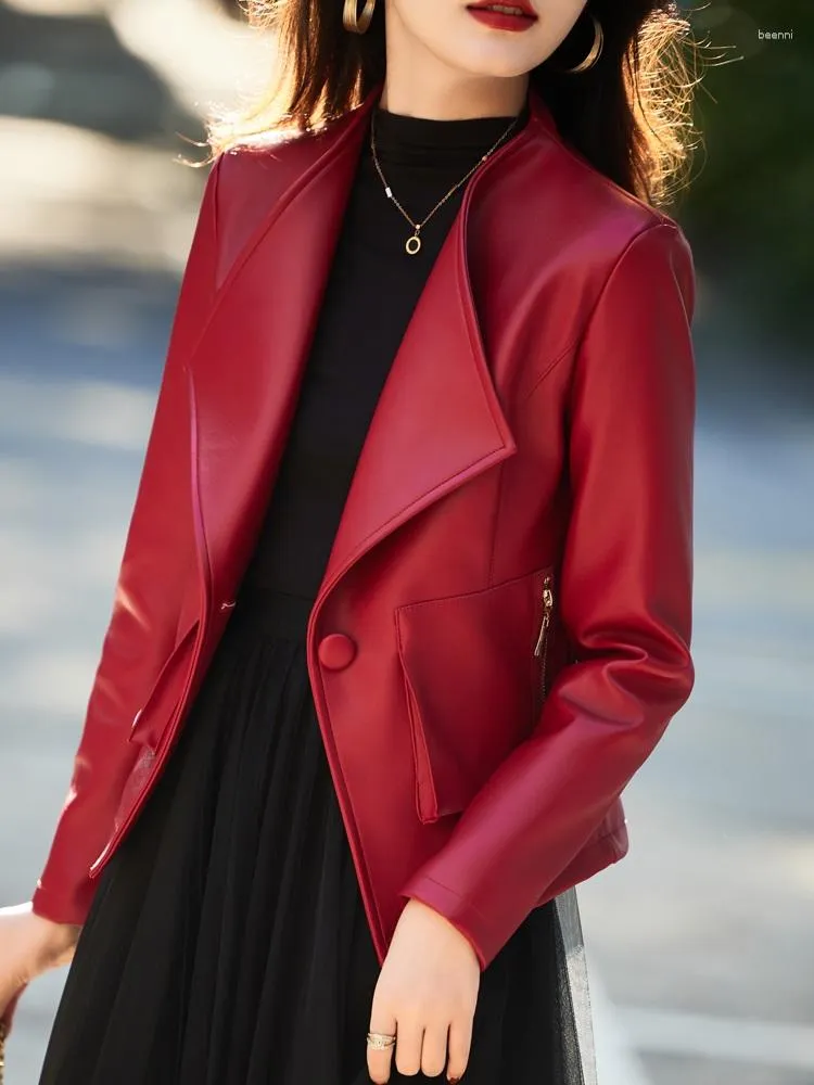 Short red jackets womens top
