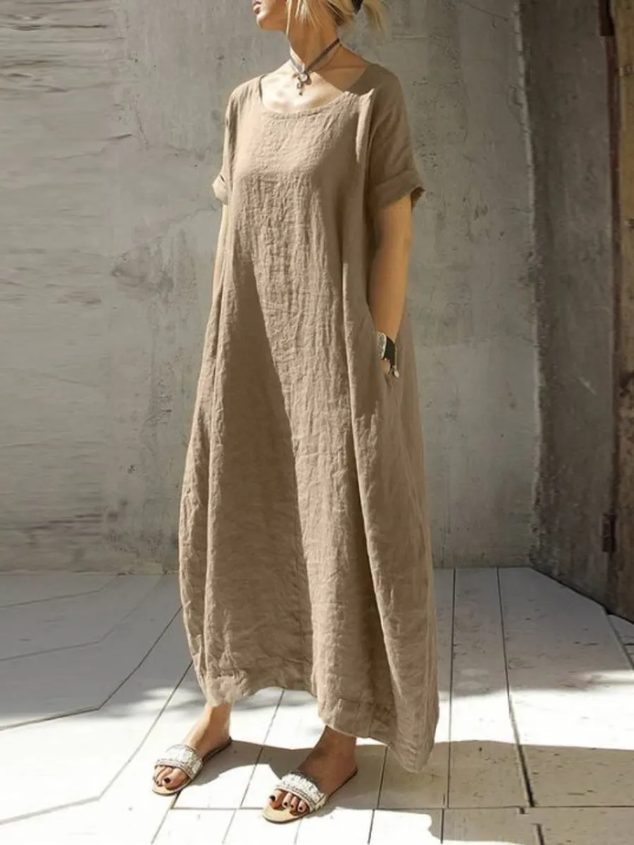 Elegant Summer Dress with Pockets - Shop Now! Best Seller, Solid Color,  Loose Fit, Perfect for Casual Wear from Dhgate Basic & Casual Dresses -  price 46.03