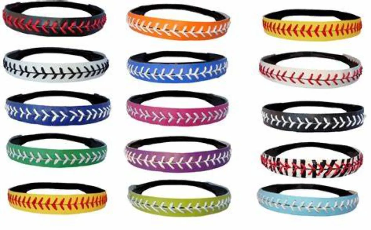 Collectable pu leather headband more colors mixed Creative Design Key Ring Leather Baseball Softball For Lady Bag Decorate Pendant White Yellow