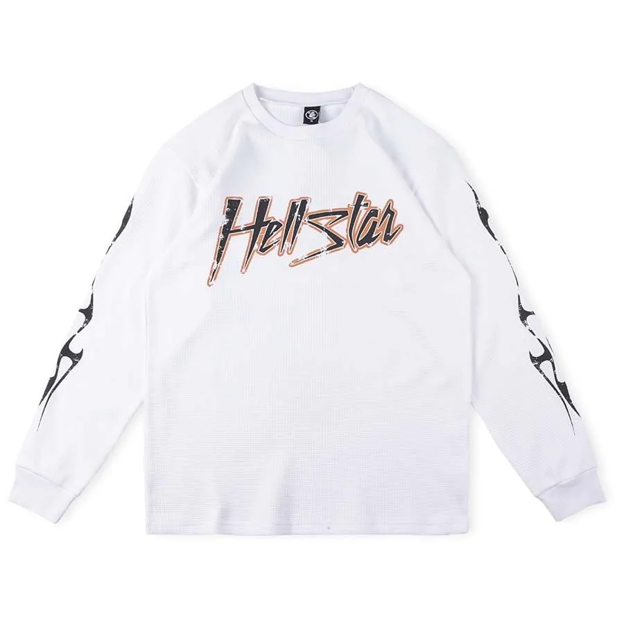 Mäns långärmad t-shirt med identiskt logotyptryck av Hellstar Studios Records Ins Men Sweatshirts Round Neck Long Sleeve Outdoor Casual Street Hoodies SMLXL