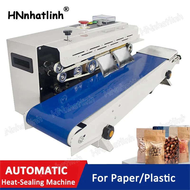 FR-900 Plastic Bag Band Sealing Machine Sealer Auto Horizontal Bag Sealer Continuous