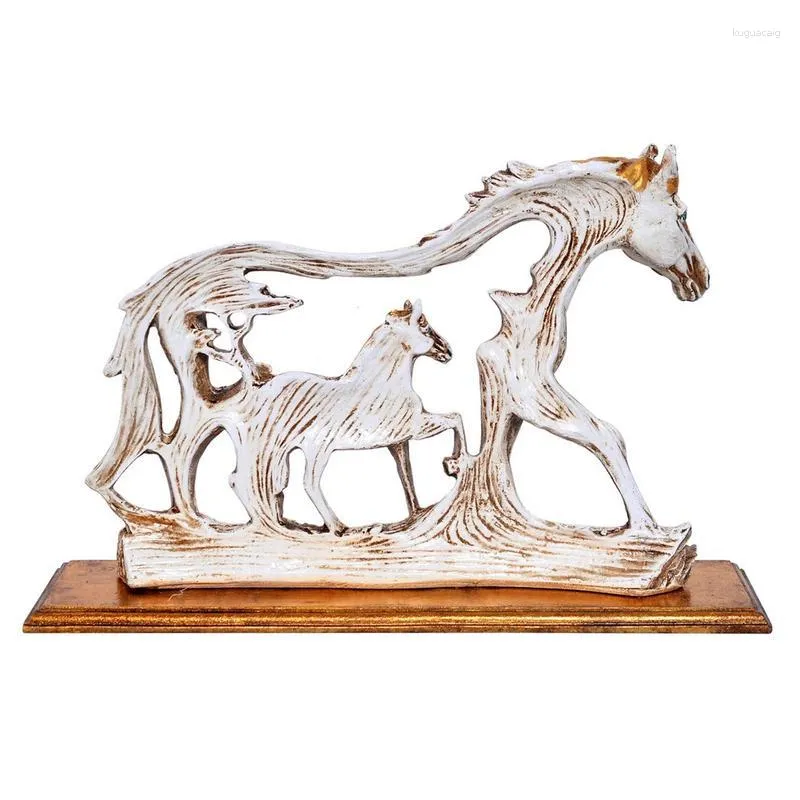 Decorative Figurines Resin Horse Sculptures Handicraft Ornaments Sculpture Suitable For Bookshelf Desk Showcase Or Wine