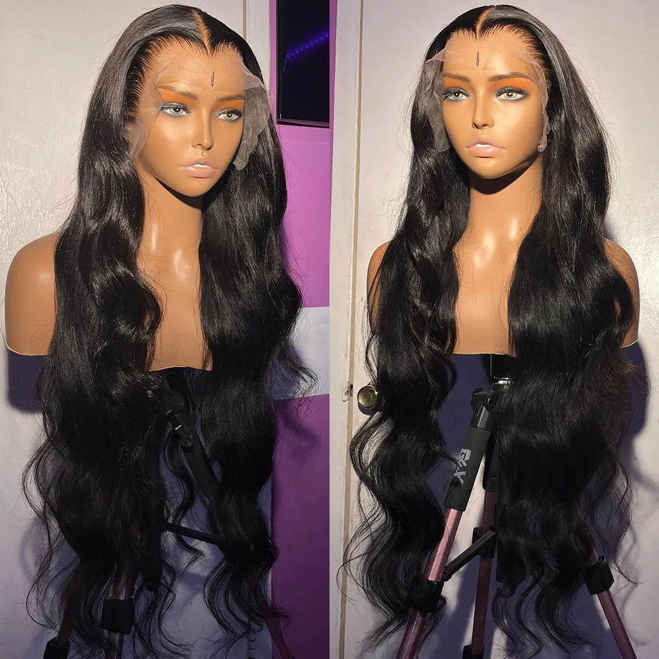 30 inch 220%density 13x4 4x4 Lace Frontal Wigs Transparent Lace Front Human Hair Wig Body Wave Remy Brazilian Human Hair Wigs for Women
