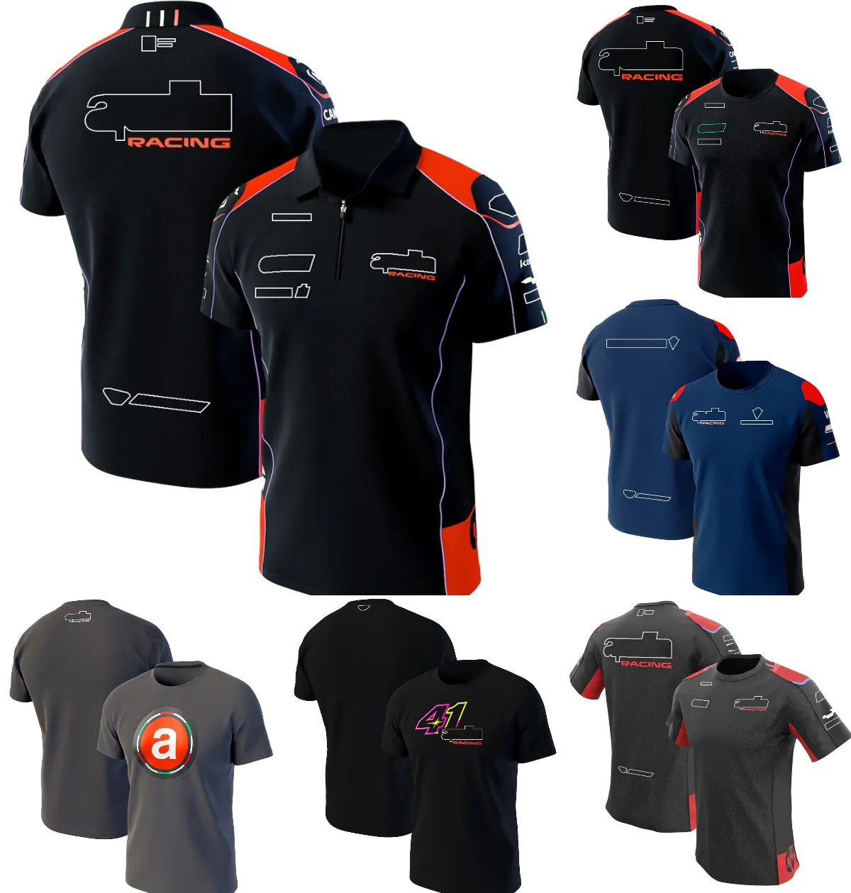 2023 Moto Racing Team Polo Camisetas Camiseta Verano Motocross Jersey Camisetas Hombres Motocicleta Marca Transpirable Camiseta Tops de gran tamaño