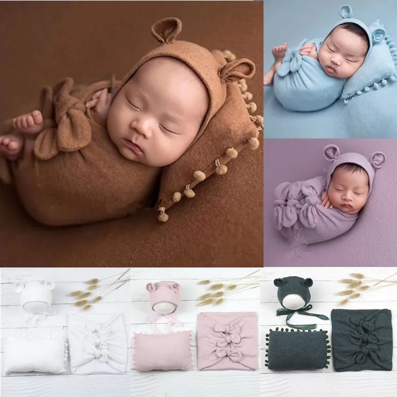 Filtar Swaddling Born Pography Suit Baby Wraps Handduk PO BAKGRUND TRECH HAT PEPS KIDS POGRAFI PROPPS KLÄDER 230817