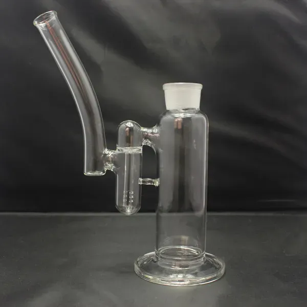 Double Chambered Glass Hookahs Bong with Detachable Showerhead Downstem