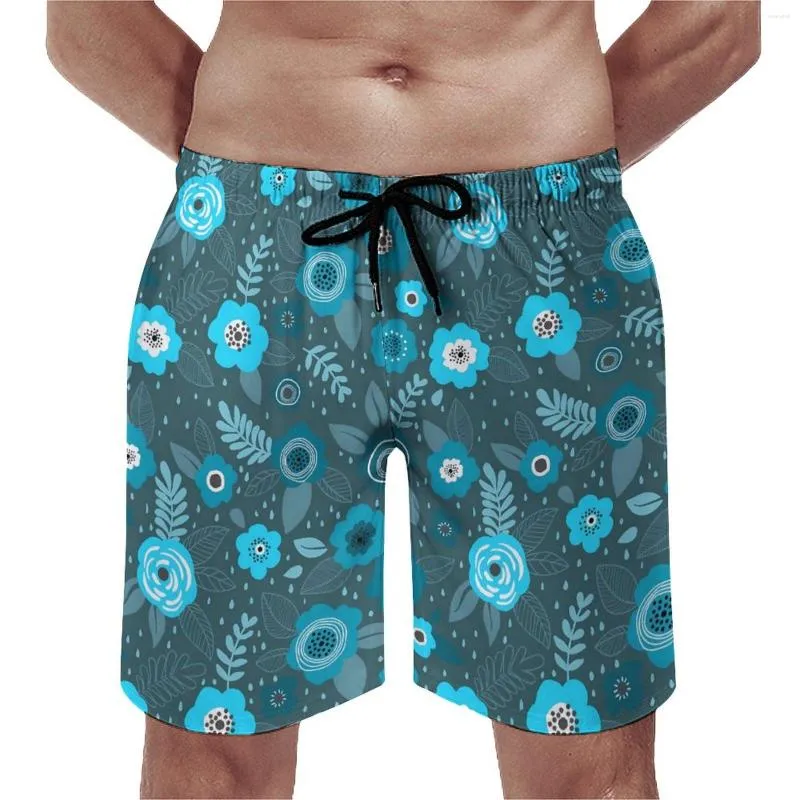 Short masculin tableau d'été élégant dysy de sports floraux fleurs conception de pantalons courts décontractés de natation confortable et taille