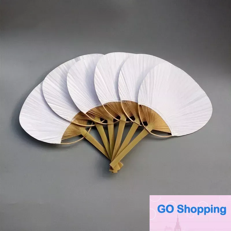 PAIPAI BAMBU BAMBU PURE VIT VIT BAMBUBUSE Party Decoration Handle Blank Calligraphy Paint Group Fan Summer