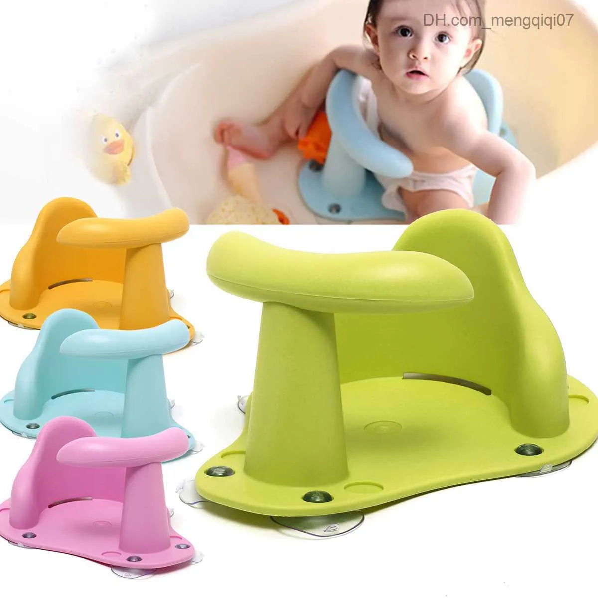 Badewannen Sitzplätze Bad Stuhl Baby Bad Kissen Stuhl Sicherheit und Nicht -Slip -Baby -Pflege Kinder Badezimmerstuhl Waschspiel 37.5x 30,5x 15 cm Z230818