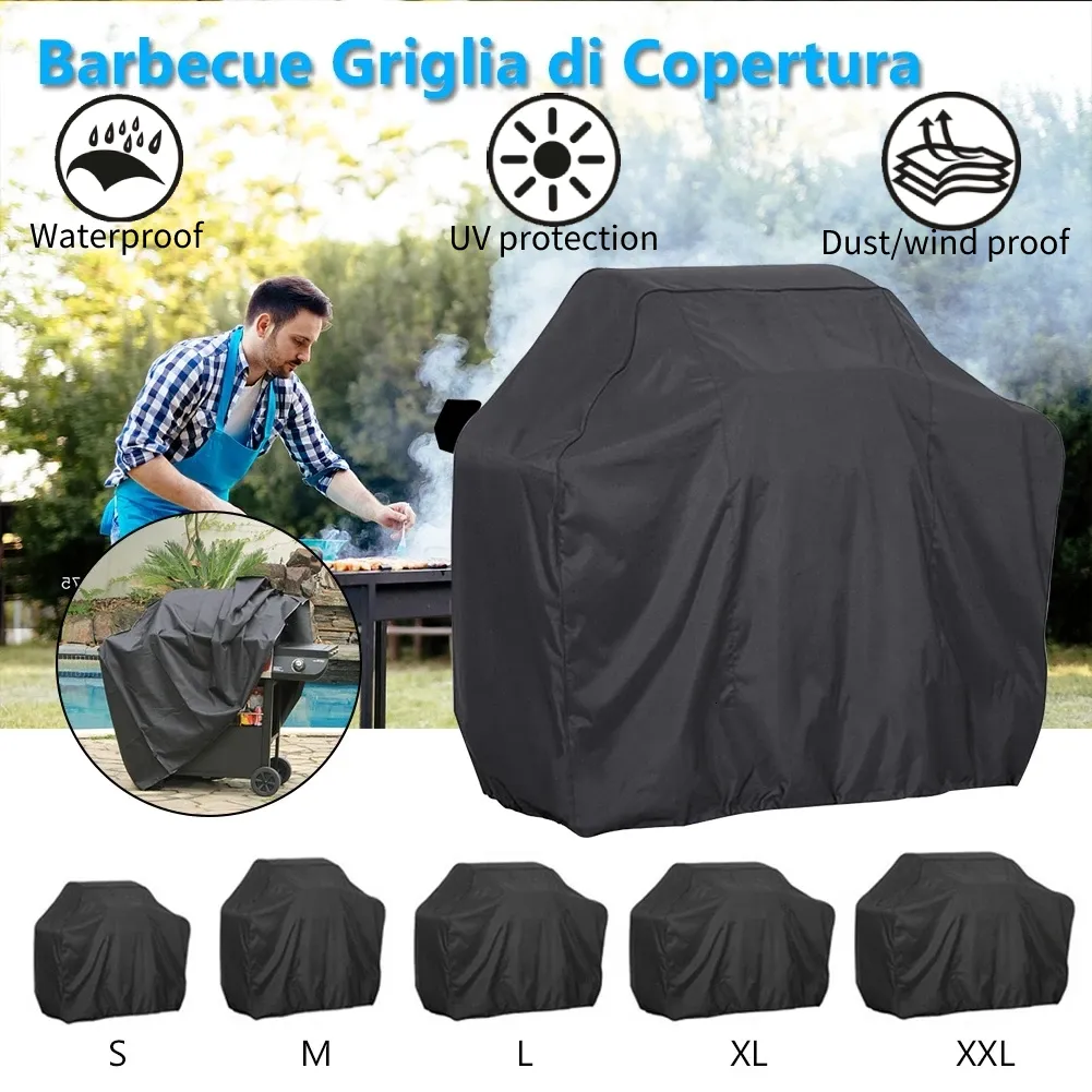 BBQ Tools Accessoires Grill Cover waterdichte antidust Weber Outdoor Barbecue Heavy Duty Charbroil 8 Maten 230817